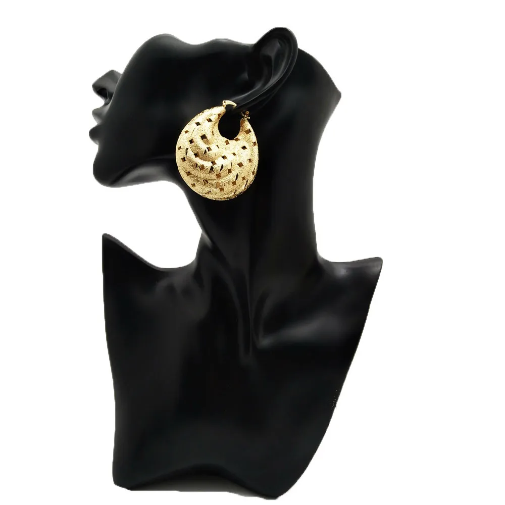 

hot sale 2019 ankara style gold earring with rhinestone for women and wedding party use E170