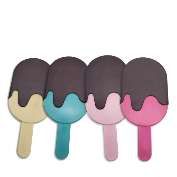 

Ice-cream Shaped Candy Color Handheld Makeup Mirror, Pink/yellow/rose/sky blue