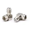 Coaxial Cable Right Angle Connector for Tight Corners and Flat Panel TV Mounting 90 Degree F Type Adapter
