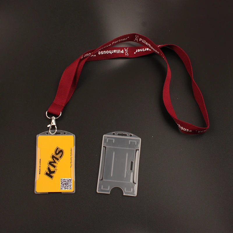 
BSCI transparent hard plastic ID card holder 
