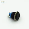 16MM metal button switch,Reset,Momentary,Screw terminal,Black shell,Flat head,Activate button