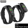 CES12 32G USB Flash Diver induction sports band health Monitor heart rate bracelet with Solve the problem that U disk often lost