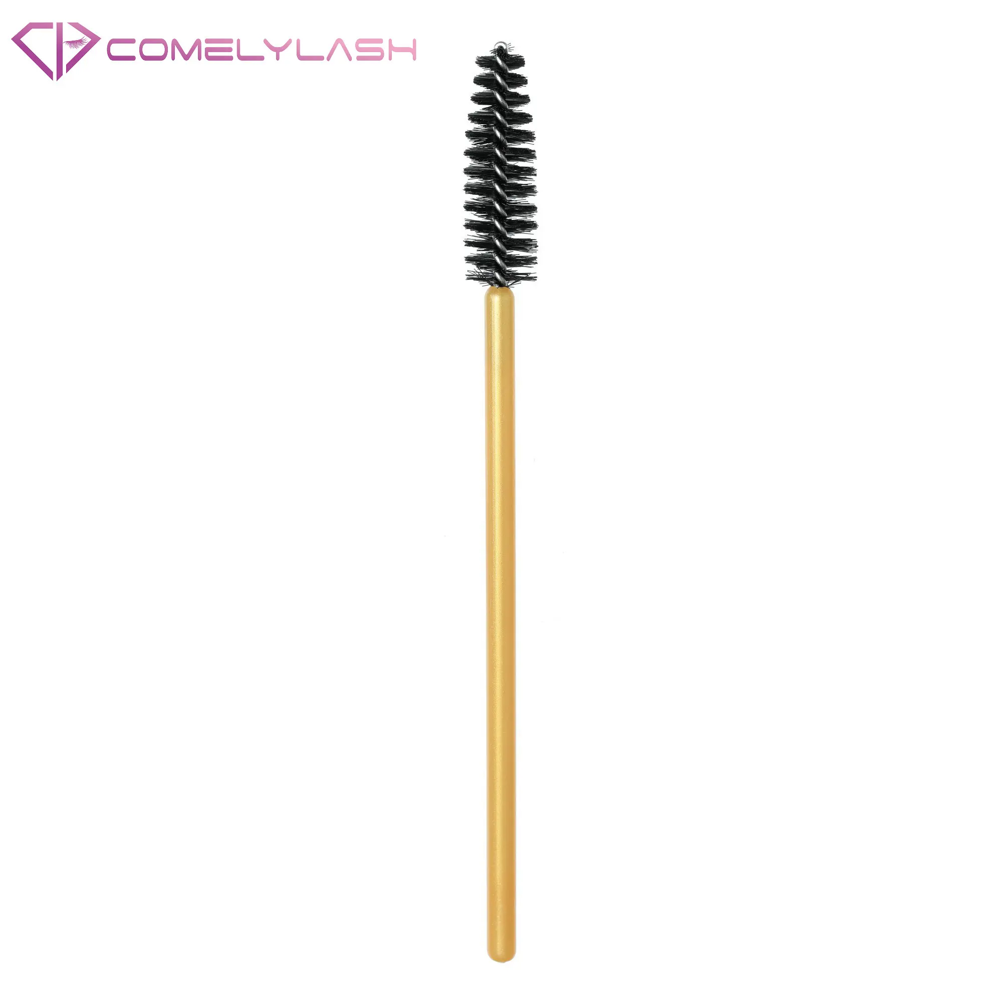 

Custom Logo wood lash brush eye lash comb brush bamboo eyelash brush vendor, Black+customized color