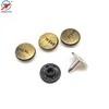 Custom High Quality Free Sample Garment Accessories Metal Rivet With Letters Logo Rivet For Leather