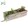 Eco Friendly Decorative Rectangular Vintage Rustic Torched Garden Storage Organizer, Wood Planter Box For Home