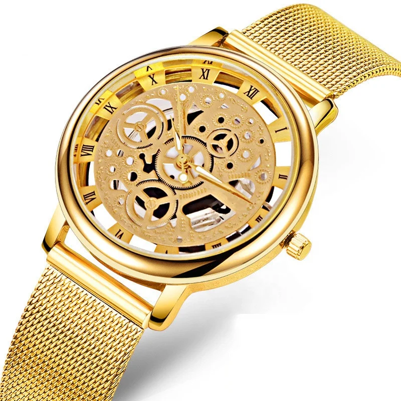 

2019 new hollow transparent men casual mesh belt quartz watch wholesale, Colors