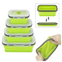 

Factory Wholesale Hot Selling Reusable Leakproof Collapsible Silicone Food Storage Meal Prep Containers