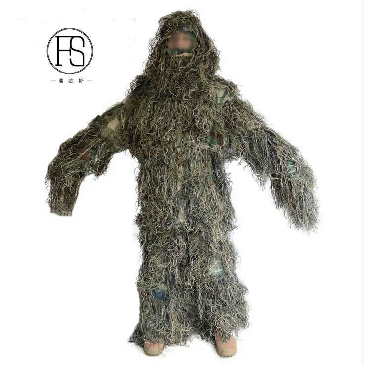 

Sniper Tactical Military Airsoft Woodland Camouflage Outdoor Foreast Ghillie Suit Jungle Hunting Ghille Camouflage Clothing