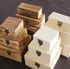 Customize Made Rectangle or Square Shape Unfinished Wooden Storage Box with Lock