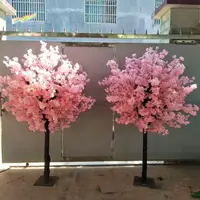 

Wholesale japanese artificial silk white pink art cherry blossom trees plastic table centerpiece trees for wedding decoration