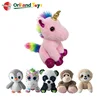 assorted big glitter eyes cute soft stuffed fluffy plush toy animal set