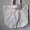 Totally White Denim Tote Bag With Orange Stitches