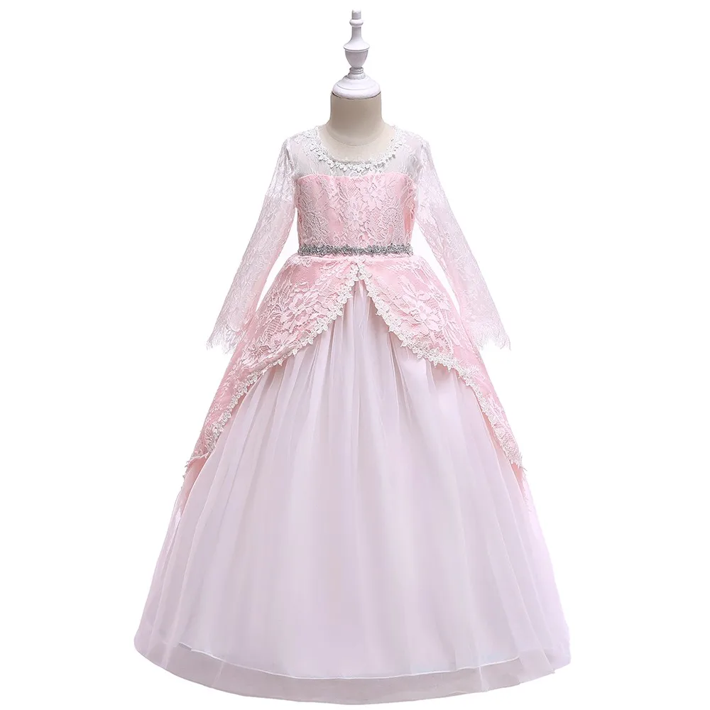 

Wholesale Luxury boutique girl frocks birthday party dress wedding event ball gown kid formal dress LP-209