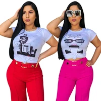

2019 fashion MA162 women casual white short sleeves t shirts