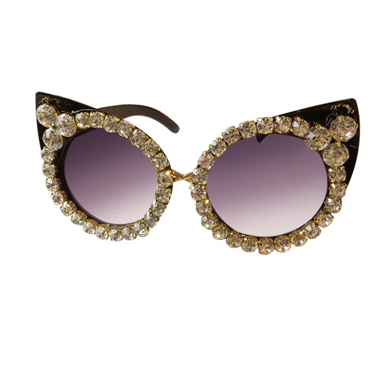 

Cute vintage Cat Eye Shades Sunglasses Luxury Diamond Sunglasses, Mix color or custom colors