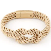 

Europe fashion bracelet with braided rope and buckle magnet