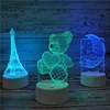 Plastic Base 3D Led Sensor Night Light Creative Children's Lamp