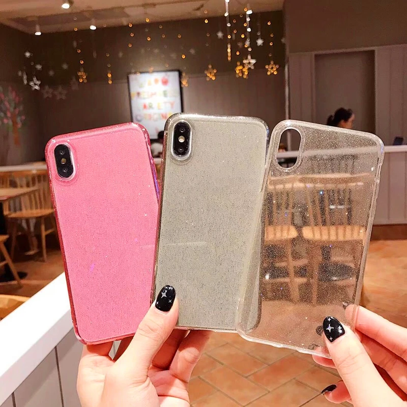 Fashion shockproof Shining Flash Glitter Phone Case For iPhone X XS MAX, for apple iphone xr case