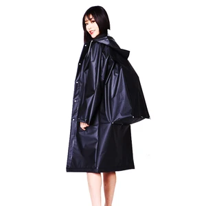 Image of Fashion Women Transparent Plastic Long EVA rain adult rain coat