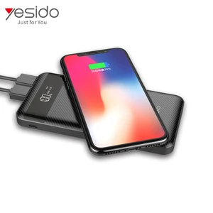 yesido wireless charger portable dual usb port portable 10000 mah wireless power bank