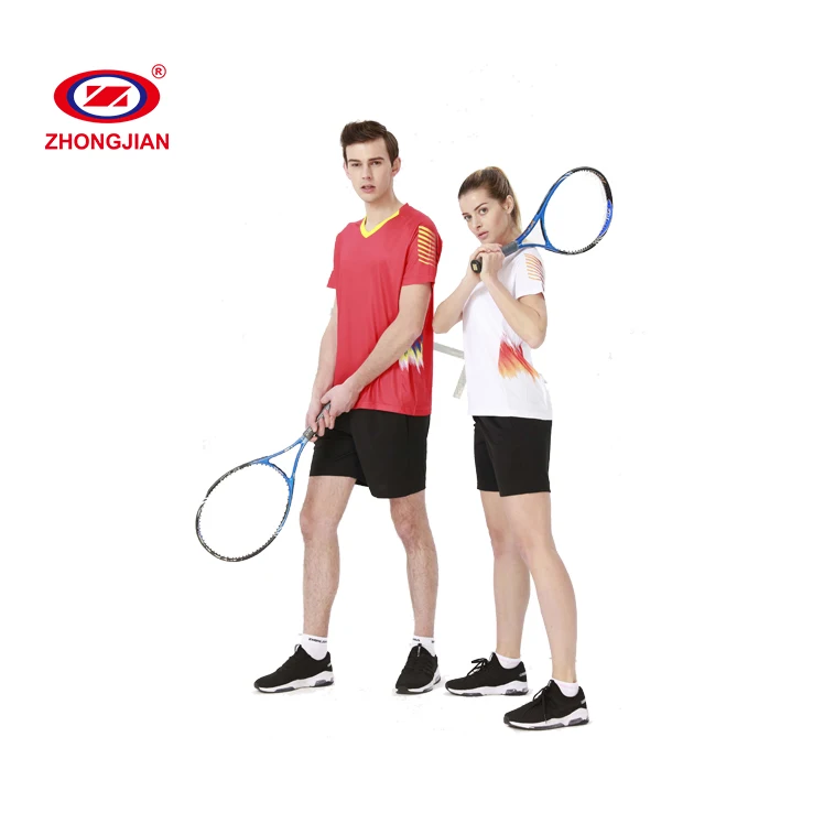 

Wholesale Badminton Wear Jersey Custom Logo Printed Tennis Jersey Volleyball Uniform, Blue,red,white,pink
