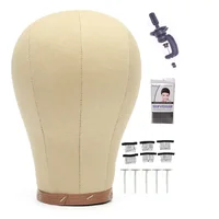 

Professional cork canvas block head mannequin for wig making and styling,canvas wig head