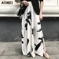 

M L Vintage Floor Length Bohemian Long Printed Chiffon Skirt Girl