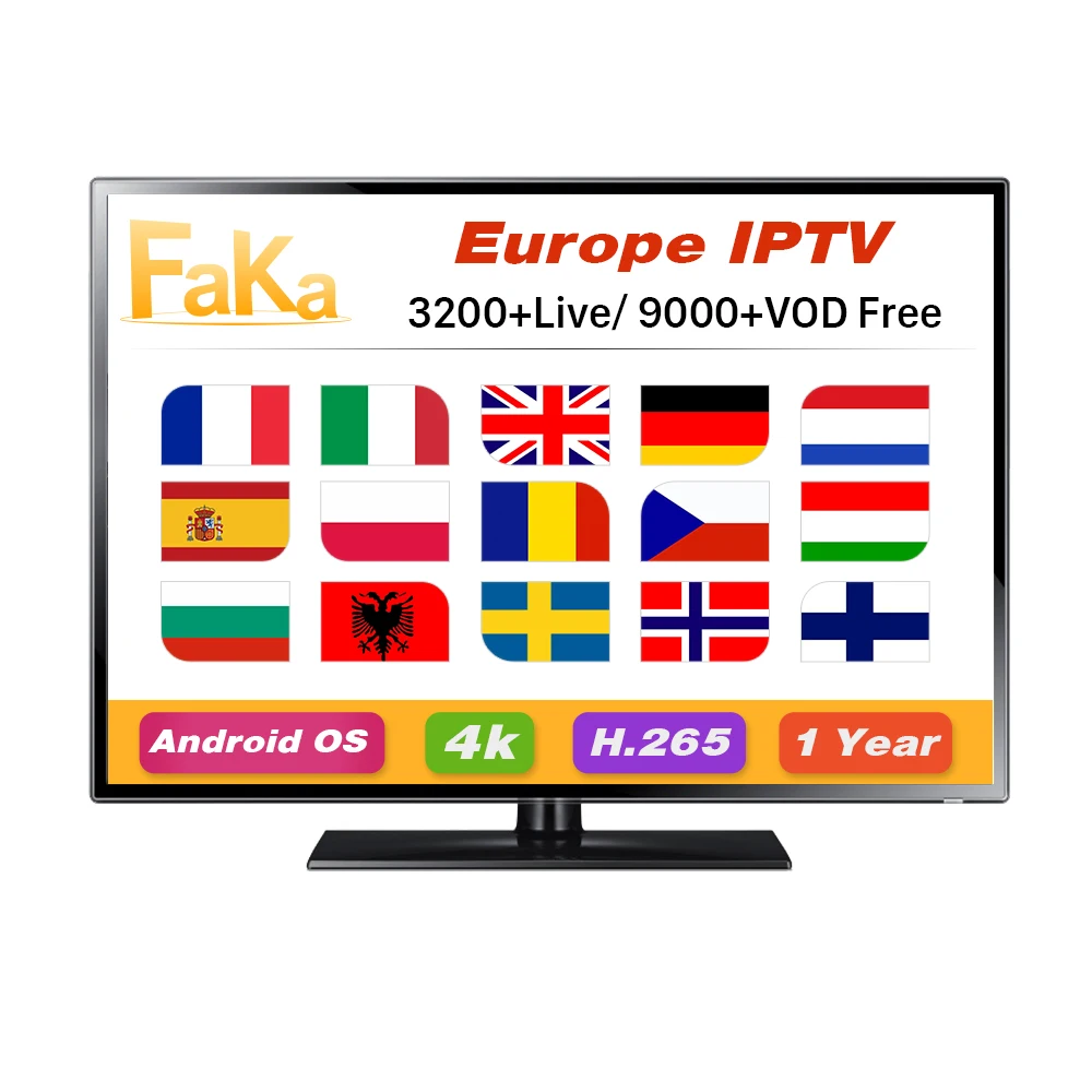 

UK Poland Germany and Switzerland IPTV Account FAKAFHD Subscription 1 Year German English Polish Channels