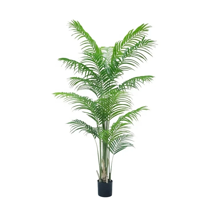 

faux bonsai product make natural pvc wedding decorations outdoor pots large tops plastic palm tree artificial plant, Green color or customized