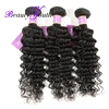 Factory price Remy Natural Brazilian Deep Wave Virgin Human cuticle aligned hair of Beauty Youth brand