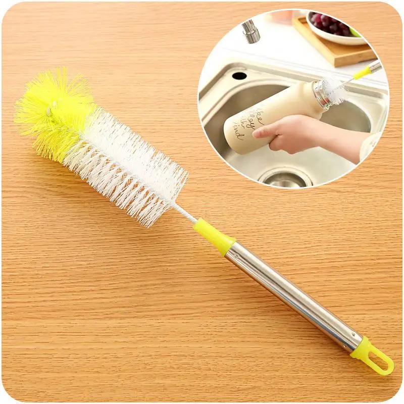 

Factory Direct Multifunction Bottle Brush Cleaning Tube Cup Nylon Cleaning Hair Brushes Cleaner, Yellow