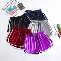 

Candy color 5 colors blank plain loose big yards wide-legged female fitness gym shorts