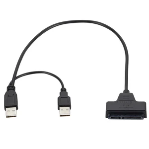 Hight quality  usb to sata adapter HDD SATA 7+15 Pin 22Pin to USB 2.0 Adapter Cable for 2.5 Laptop Hard Drive Disk