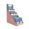 Cardboard Countertop Book Display Stands,Retail Template Cardboard Corrugated Paper Tier PDQ Counter Display Box