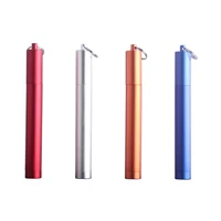 

Portable Telescopic Collapsible Stainless Steel Metal Drinking Straws with Aluminum Case and Cleaning Brush