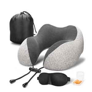2019 hot selling U shaped neck support memory foam travel pillows for airplanes