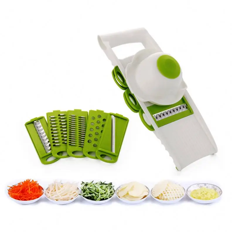 

Multi Potato Slicer Vegetables Cutter with 5 Stainless Steel Blade Carrot Grater Onion Slicer Kitchen Accessories