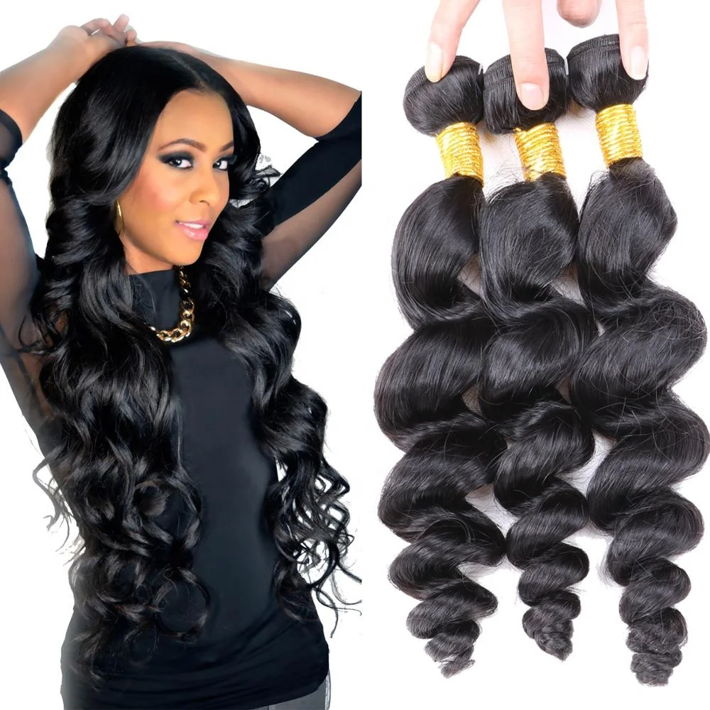 

Cheap High Quality Hair Pieces Virgin Brazilian Hair Weave Cheap Loose Wave Hair 3 Bundles