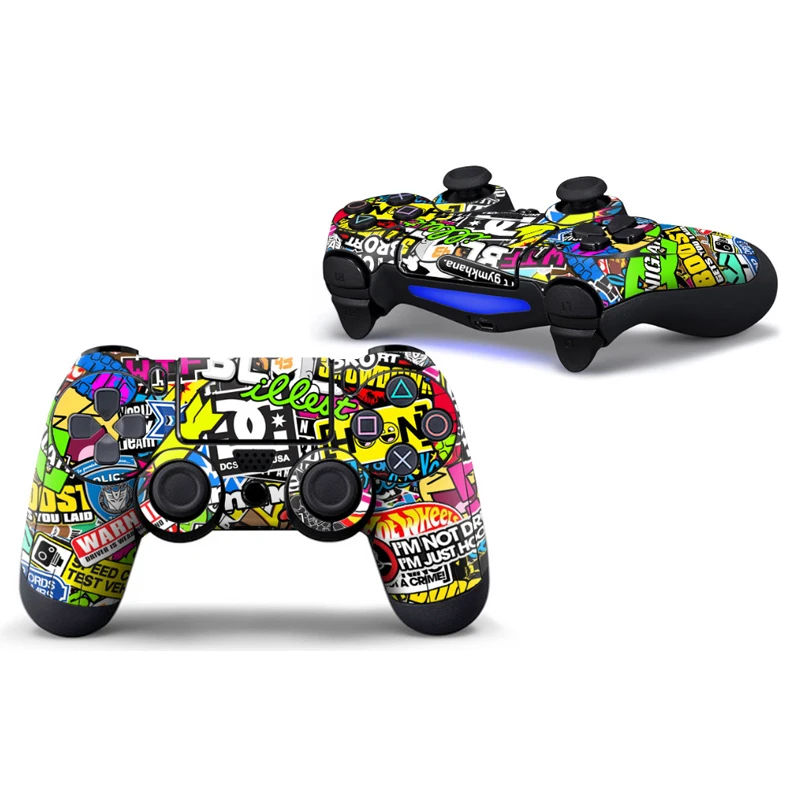 

Bomb Graffiti Vinyl Protective Cover Decal for Playstation 4 Controle Joystick Skin Sticker for PS4 Wireless Controller Gamepad, As your requirement