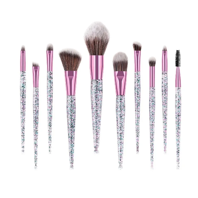 

2019 New arrival High quality Quicksand Make Up Brushes Set 10pcs/set
