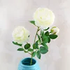 Decorative 3 heads Silk Peony Flower New updating flowers artificial wedding bouquet simulation spring innovative design