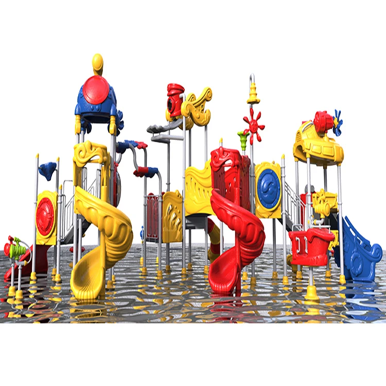 

Interactive plastic slide water park pool for JMQ-1815A