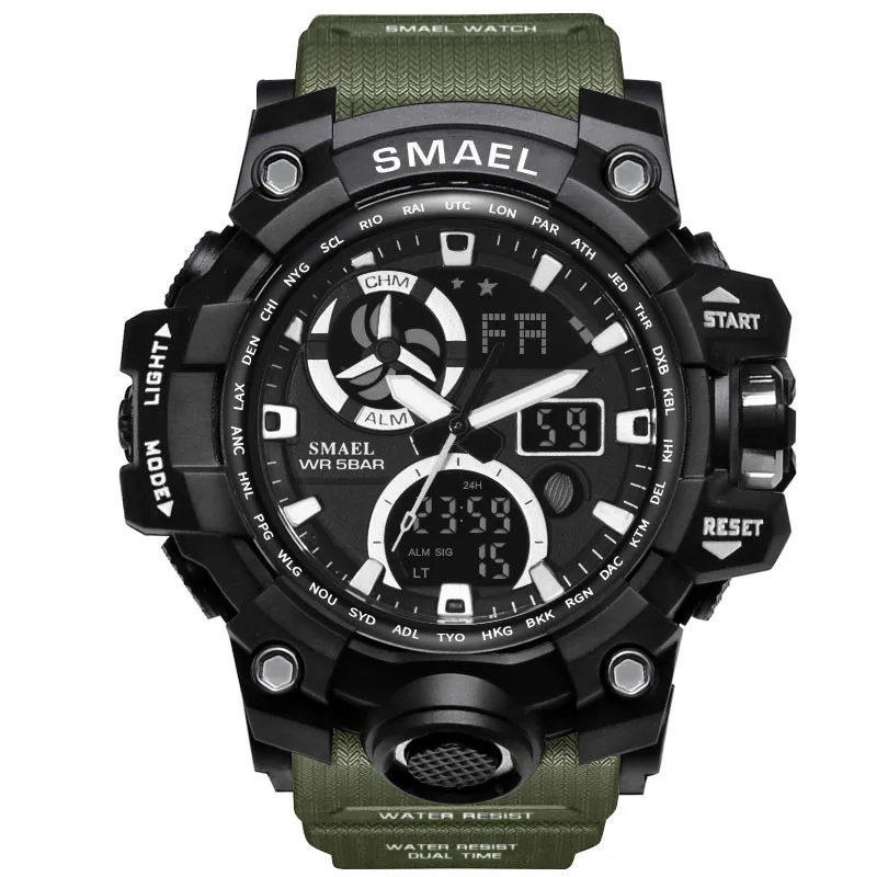 

Hot Selling SMAEL 1545C 50M water resistant Analog Digital Sport watch wrist for men