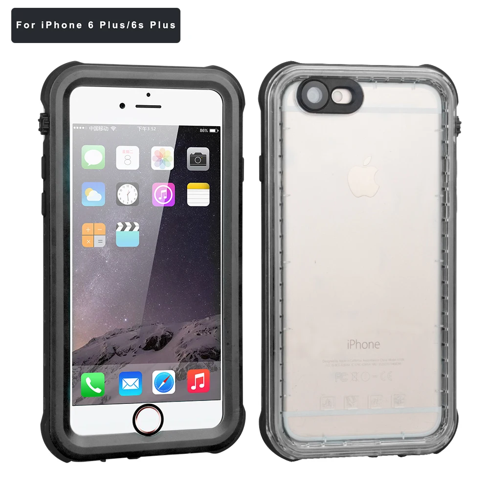 

High quality 360 hard cell phone back cover casing clear transparent tpu pc waterproof shockproof mobile phone case for iPhone 6