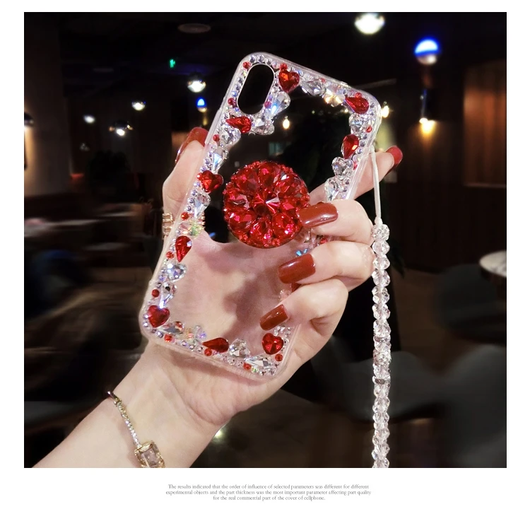
Fashionable diamond phone case good quality bright and attractive shiny phone case with phone holder 