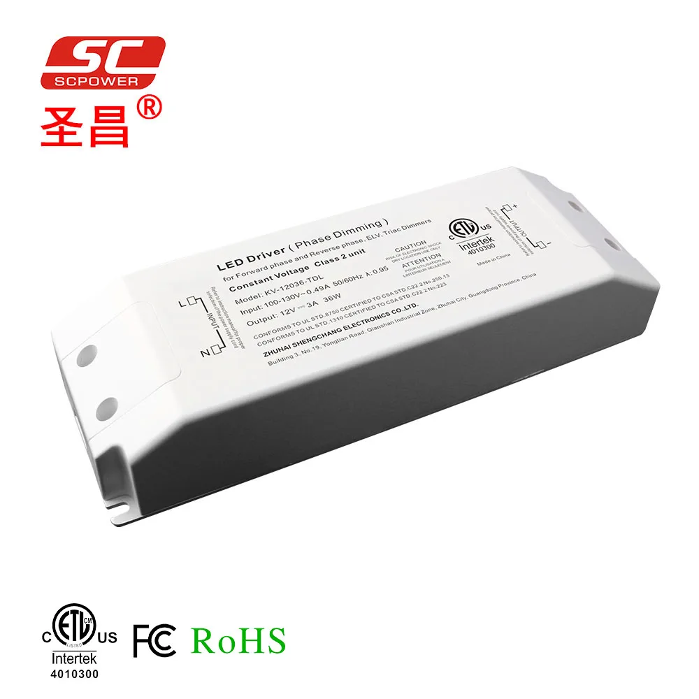 SC 36W dimmable LED driver 12V 24V 36V 48V 1.5A 3A switching power supply