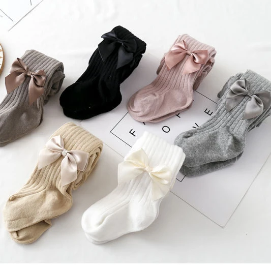 
Hot Sale Spring And Autumn Children Leggings Baby Girl Bow Socks 