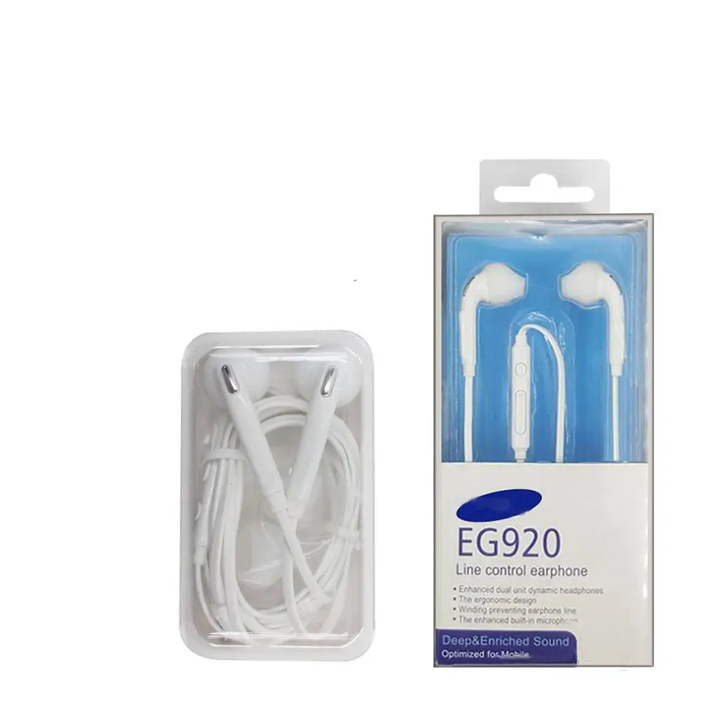 

original EO-EG920BW general headphone headset earphone for Samsung S6 S7 Note 4 5 in ear earphone headphones, White