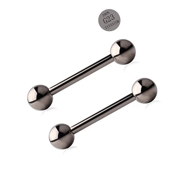 

Gaby G23 Titanium bar Externally Internal Threaded Nipple Shield Barbell Ring Bar Body titanium piercing Jewelry, Steel