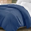 Luxury Microfiber Shell Bedding Duvet Insert Dark Blue Color Down Alternative Comforter